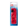Prym Flower Shape Non-Sew ColorSnaps Snap Fasteners, Plastic, Red, 12.4