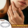 Silver Celtic Knot Ring, Sterling Silver Eternity Band Wedding Promise