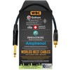 WORLDS BEST CABLES 0.5 Foot – TS to RCA Cable