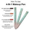 Makeup Pen, 4-in-1, Eye Liner, Brow Liner, Lip Liner, Highlighter