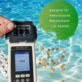 harren24 Photometer Test Tablets for pH Value and Free Chlorine Phenol Red + DPD1, Pool Tablets Suitable for Poollab, Water Tester, Water Analysis (200 Tablets)