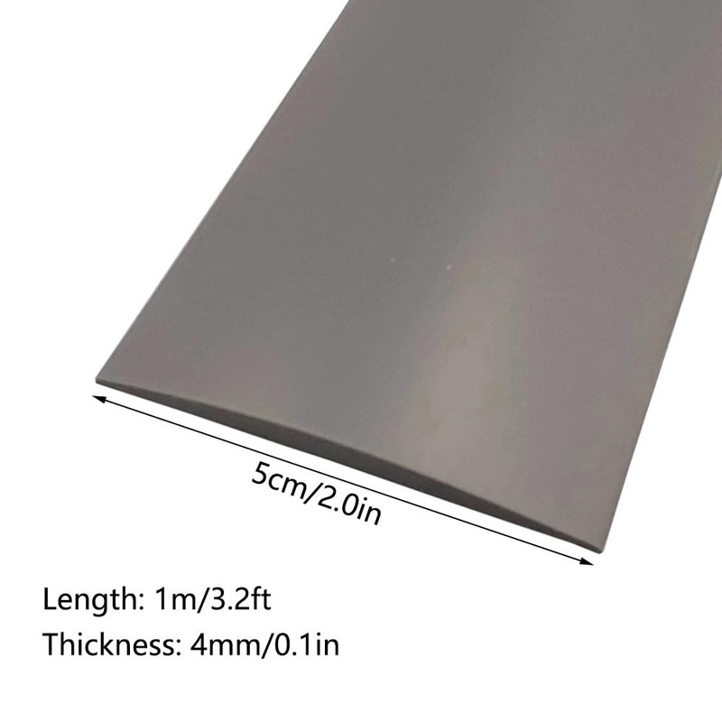 White, Flat Laminate to Tile Threshold Bar, PVC Transition Profile,