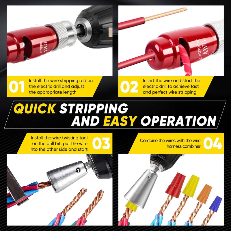 US Regulations Wire Stripping for Drill, Wire Stripping Tool &