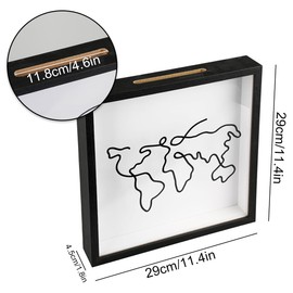 Thyonta Memory Shadow Story Box Wooden Creative Souvenir Box Large Keepsake Box Frame Boxes for Various Movie Stamps 29*29CM(