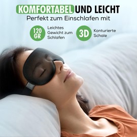 TravelHawk Sleeping Mask Black - Set of 2 - Luxury 3D Sleeping Mask Women Men 100% Light Blocking Sleeping Mask Side Sleeper Eye Mask Night Mask
