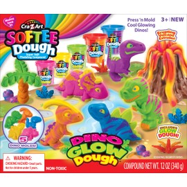 Softee Dough Modeling Compounds Dino Glow Dough