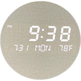 Home Merc Clock Wall Clock, Wooden Wall Clock, Stylish, Diameter 7.5 inches (19 cm), Stylish, Scandinavian Quiet, Silent, Cute, 6D Continuous Second Hand, Home, Bedroom, Room Decoration, Modern Home