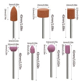 ANBOO 42-Piece Corundum Grinding Tip Set for Dremel & Other Rotary Tools, Black, Chrome Corundum, Aluminum Oxide, Compatible with Hand Drill, Electric Grinder & More