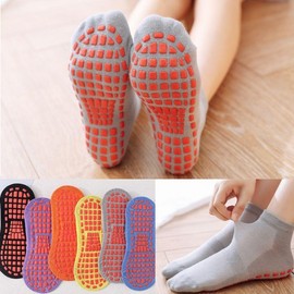 Non-slip Basic Yoga Socks Indoor Orange/FREE 3ea