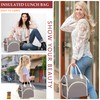 LOKASS Lunch Bag Women Insulated Lunch Box Wide-Open Lunch Tote