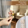 YISARSH Wood Bead Magnetic Curtain Tiebacks, No Drill Curtain Tie