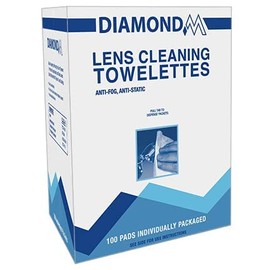 Lens Cleaning Wipes, Pre-Moistened Tissues, Anti-Fog, Anti-Static, Anti-Streaking, Cleans Glass and Plastic, Case of 10 Box