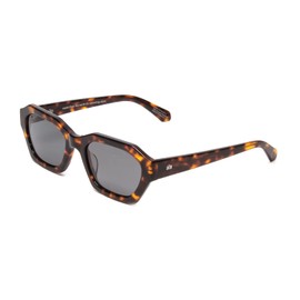 SITO SHADES Kinetic Women Hexagonal Sunglasses Honey Tortoise/Polarized Iron Gray Cute Retro Festival Concert Sunnies UV 100
