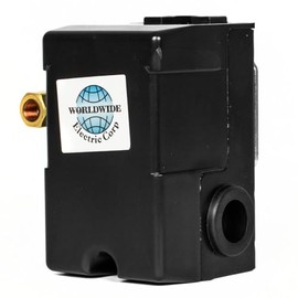Worldwide Electric Corp Single Port 95-125 PSI Air Compressor Pressure Switch Control 1/4"" NPT 12 Amp