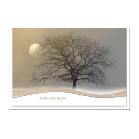 metALUm Mourning Card Silent Tree in Moonlight 01524