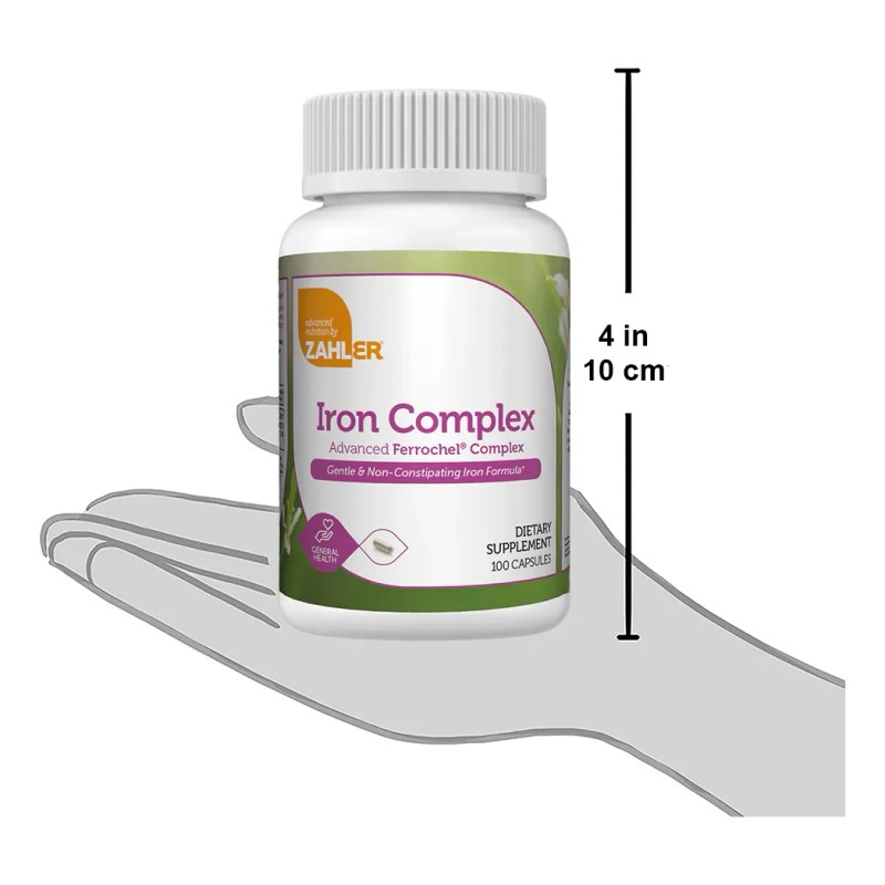 Zahler Iron Complex Complejo Ferrochel 250 Capsulas Sabor Sin Sabor