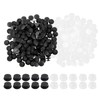 Yoogeer 200Pcs Round Plastic Buttons, DIY Shoe Charm Accessories (Black,