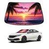 Sunset Beach Car Windshield Sun Shade Compatible with Honda Civic