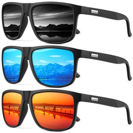 NSSIW Sunglasses-Men Polarized Mens-Sunglasses: Classic Sun Glasses with UV400 Protection for Driving Fishing Golf