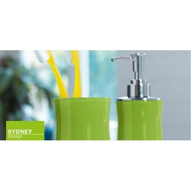 Spirella WC Bürste Klobürste Toilettenbürste hochwertig „Sydney“ mit hygienischem Behälter Orange