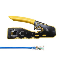 Pinza Crimpadora 3 en 1 Cortadora Peladora Cable Ponchadora RJ45