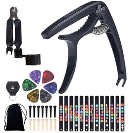 Guitar Capo,3in1 Zinc Metal Capo for Acoustic and Electric Guitars,Ukulele,Mandolin,Banjo,Guitar Accessories
