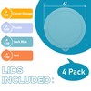LUVCOSY 4 Cup Silicone Replacement Lids Storage Cover for Pyrex