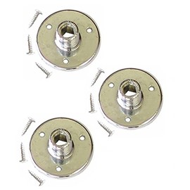 Audio2000'S AST4264X3 3-Pack chrome Microphone Gooseneck Table Mounts with 5/8" X 27 Threads and Mounting Screws