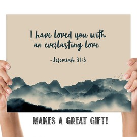 TJ Originals Book of Jeremiah Bible Quote Wall Art, Christian Art Print, Christian Gifts for Women, Religious Verses Desk Decor, Bible Verses Office Wall decor, Catholic Art Wall Decor (11x14 in)