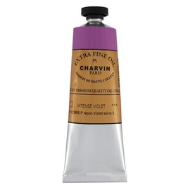 Charvin Extra Fine Professional Intense Violet Artist Oil Paint 60 ml - Triple-Milled for Smoothness, Rich Texture, Poppy Oil-Based, Light-Fast, Handmade Oil Color Paints for Professionals