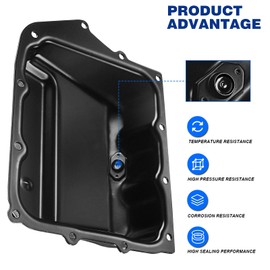 Auto Transmission Oil Pan and Drain Plug Replacement for Chrysler Sebring Town & Country Dodge Journey Avenger Grand Caravan Ram C/V 62TE 62TEA