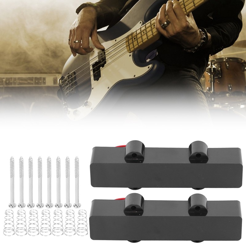 2Pcs 4 String Bass Pickup Bridge Volume Collection Equalizer Electric