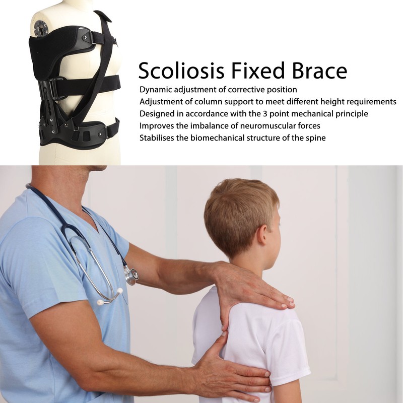 Fixed Spinal Brace Aluminium Alloy Breathable Fixed Spinal Straightener Brace
