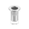 sourcing map M4 304 Stainless Steel Rivet Nuts Flat Head
