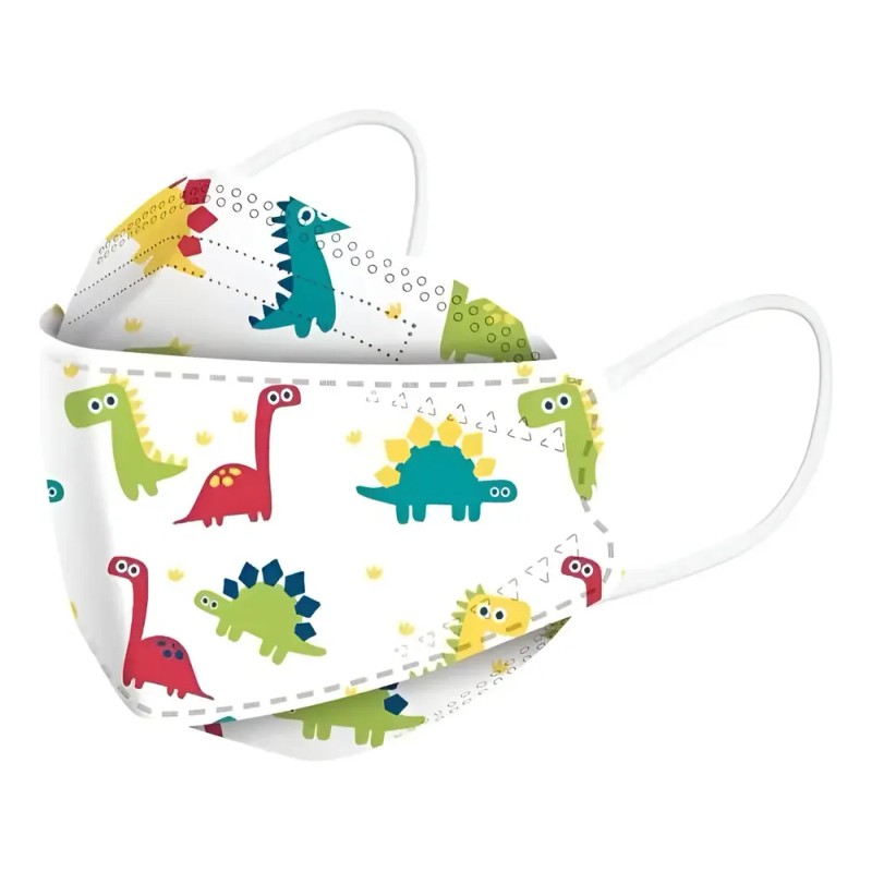 Cubrebocas Dinosaurios Kf94 100 Piezas Niños