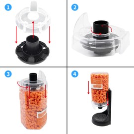 GOL-SIV Ear Plugs Dispenser, with NRR38 500Pairs Foam Earplugs Refillable Station, Wall Mount/Tabletop Design,Suitable for Industrial Site,Work