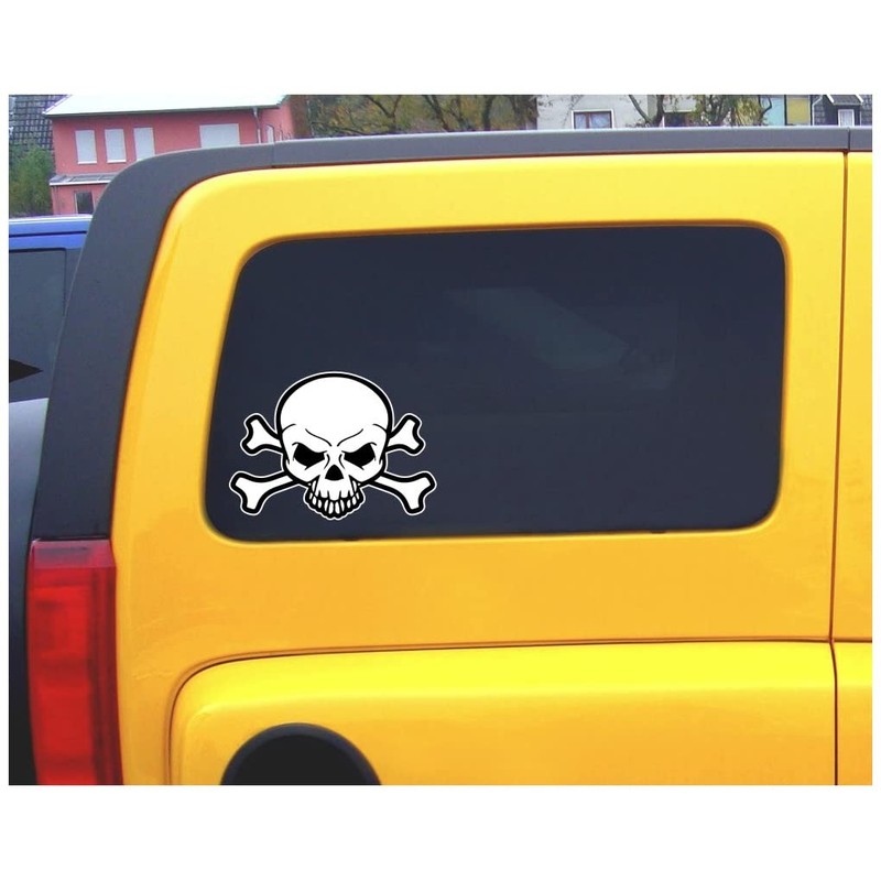 Samunshi® Pirate Skull Sticker Bone 10 x 7 cm