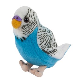 Teddys Rothenburg Cuddly Toy Budgies 12 cm Blue Sitting Plush Budgie Plush Toy