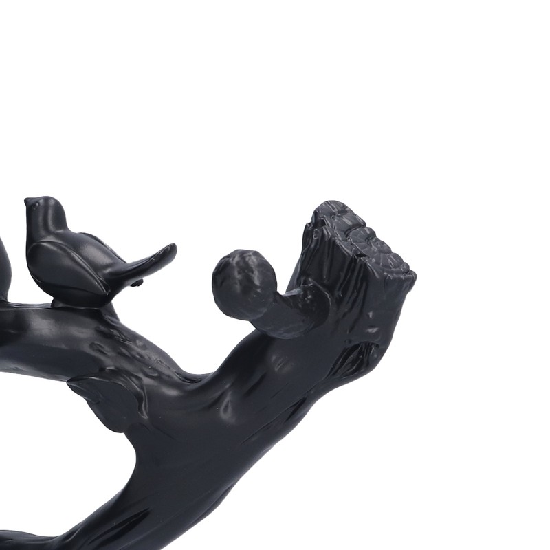 Decorative Hook Black Bird Branch Shape Three Dimensional Wall Mounted