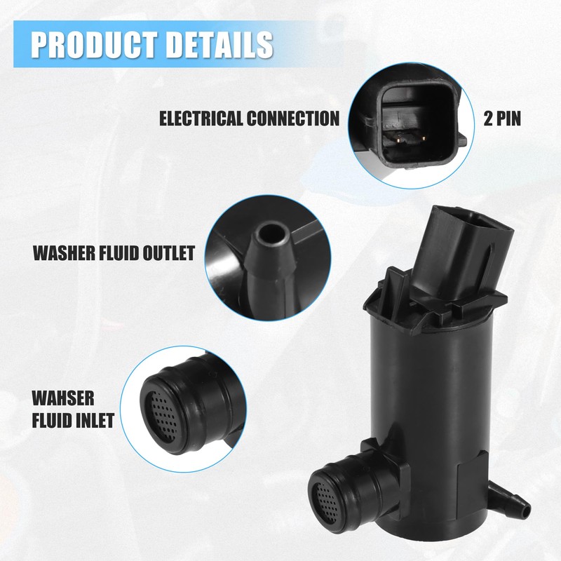 A ABSOPRO Windscreen Washer Pump for Kia Rio 2001-2011 –