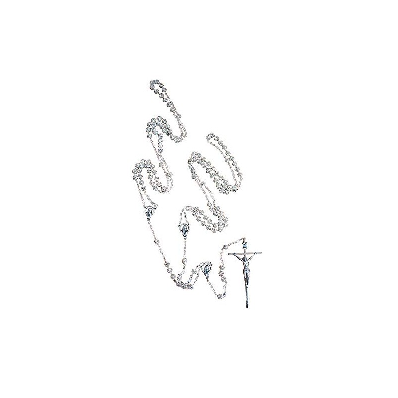 Wedding Lasso Rosary | Plated Pearl Beads | Silver or