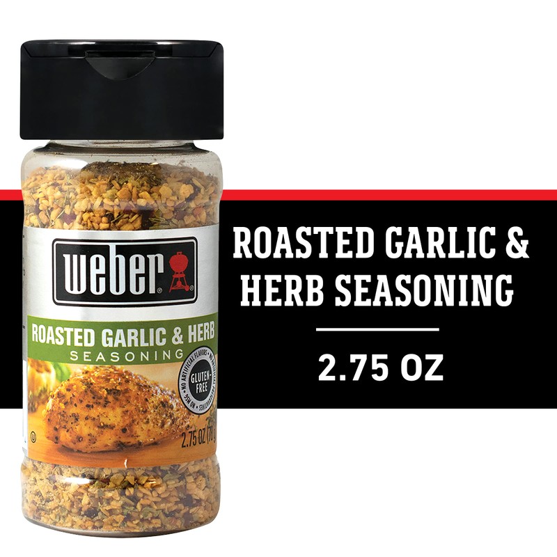 Weber Roasted Garlic & Herb Seasoning, 2.75 oz