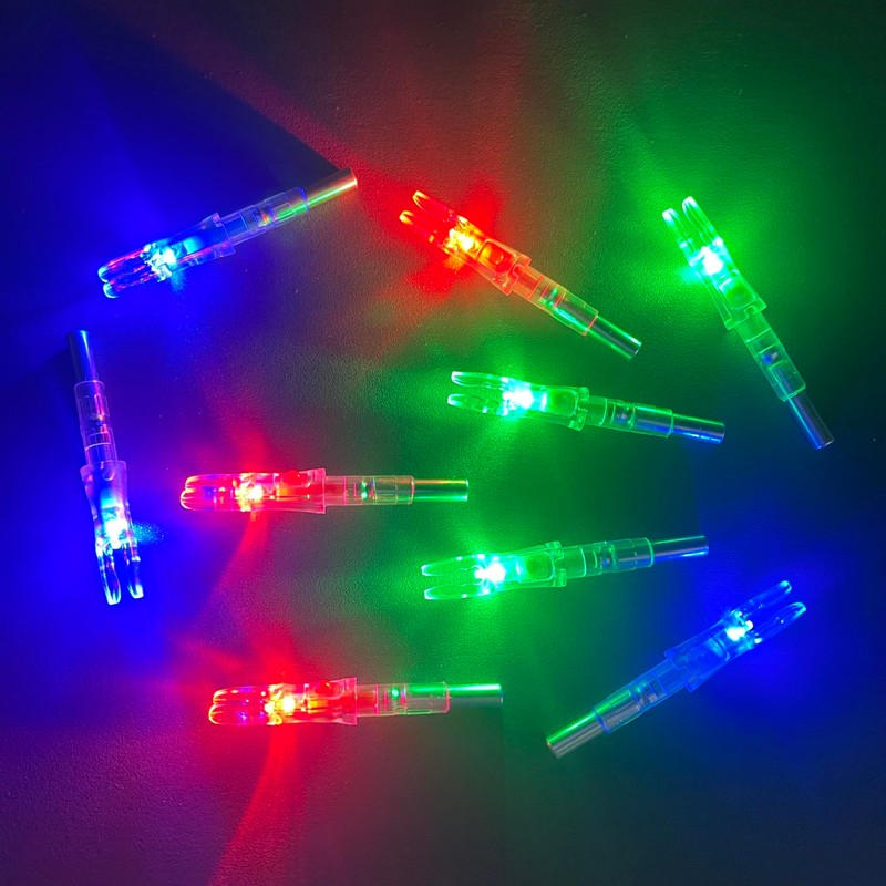 NoxDyn 12pcs Lighted Nocks for Arrows,High-Visibility Light Up Nocks with