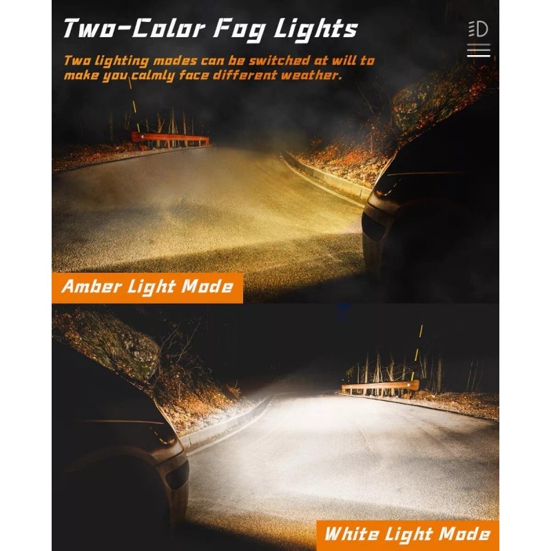 Burkey Par Faros De Lupa 30w*2 Luz Spot Doble Color