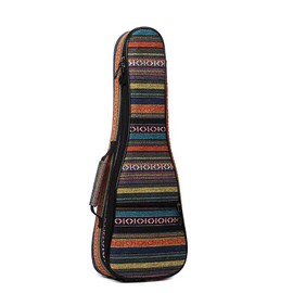 Ukulele Case, Ukulele Bag, Exclusive Soft Bag, Lightweight, Adjustable, Waterproof, Oxford Cloth, Soprano, Concert, Tenor, Handle, Double Shoulder Bag (21in, Pohemia Style), Pohemia Style
