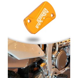 JFG RACING Motorcycle Rear Brake Fluid Reservoir Cover CNC for RM125/250 2001-2008, RM-Z250 2007-2024, RM-Z450 2005-2024, RMX450Z 2010/2017-2019 Dirt Bike, Gold