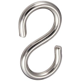 Nissa Chain P-846 Stainless Steel S Hook 0.6 x 5.5 inches (1.6 x 14 cm), Reference Load 2.2 lbs (1 kg), Pack of 25