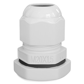 ieron 20Pcs Cable Gland M20 x 1.5 for 6-12mm Waterproof IP68 Plastic with Rubber Seal Locknut Clamping Slats Stuffing Box Insulation Cable Entry Electrical Installation