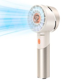 Guirble Handheld Fan,Portable Turbo Fan,Powerful Personal Fan(7000rpm High-Speed Motor,Battery Work 3-16 H),USB Rechargeable Mini Handheld Fan for Travel/Outdoor/Gift/Makeup (Beige)
