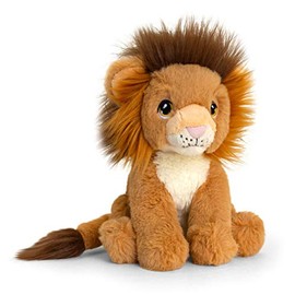 tachi Plush Toy Lion Cuddly Toy Predatory Cat 18 cm Sitting Fabric Lion Brown Made from 100% Recycled Material